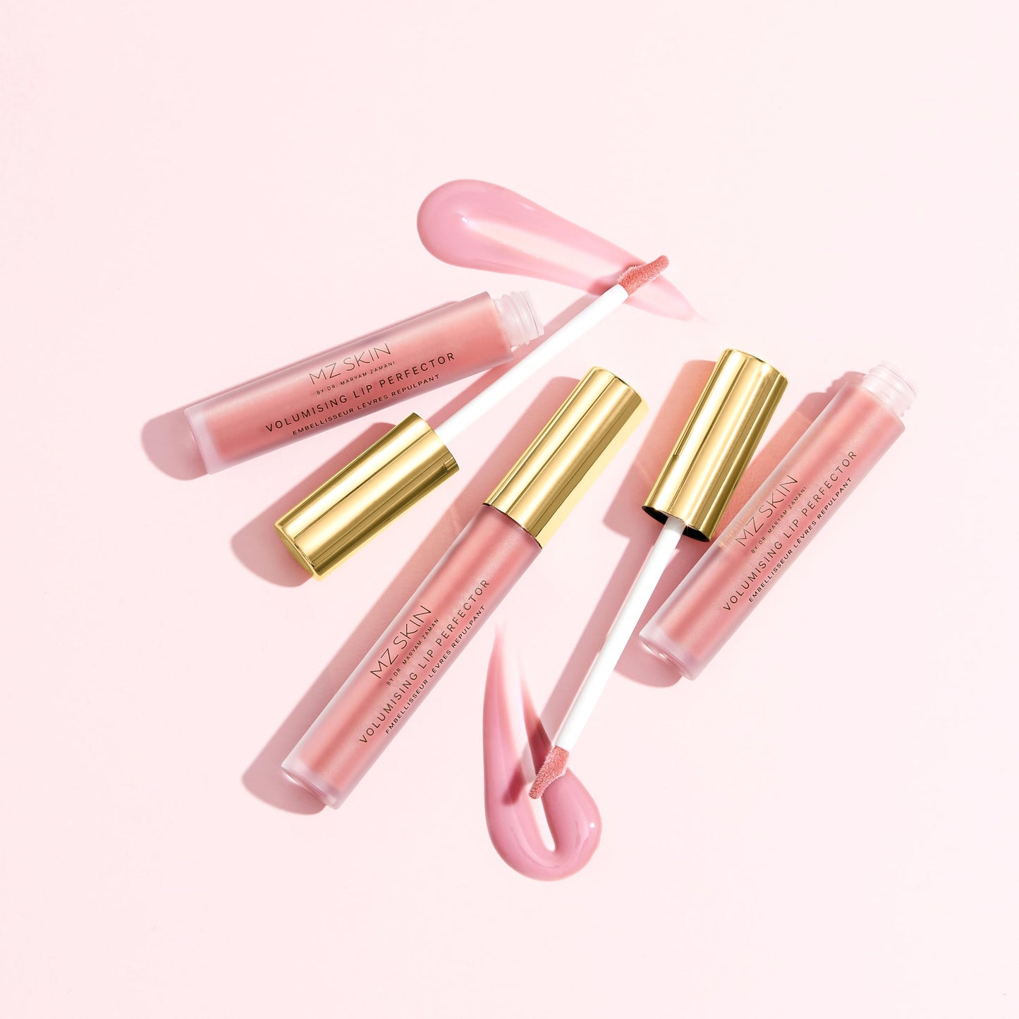 MZ SKIN Volumising Lip Perfector, Peptide-Powered Plumping Gloss with 2% Hyaluronic Acid Complex For Hydrated High Shine Soothed Nourished Soft Lips, Paraben Free and Vegan, 0.10 fl oz