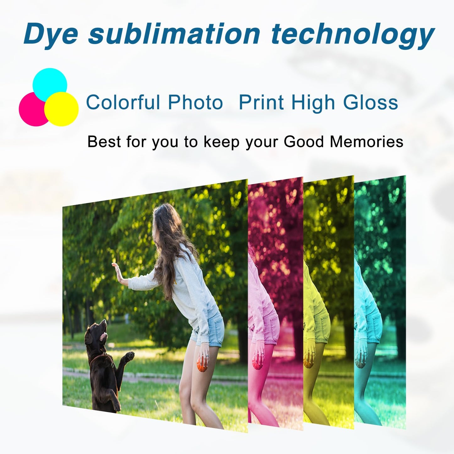 GREENCYCLE Compatible with Canon Selphy CP1500 CP1300 Ink and Paper KP-108IN 3 Color Ink Cartridges and 108 Sheets 4 x 6 Photo Paper Glossy for Canon Selphy CP1300 CP1200 CP1000 CP900 Photo Printers