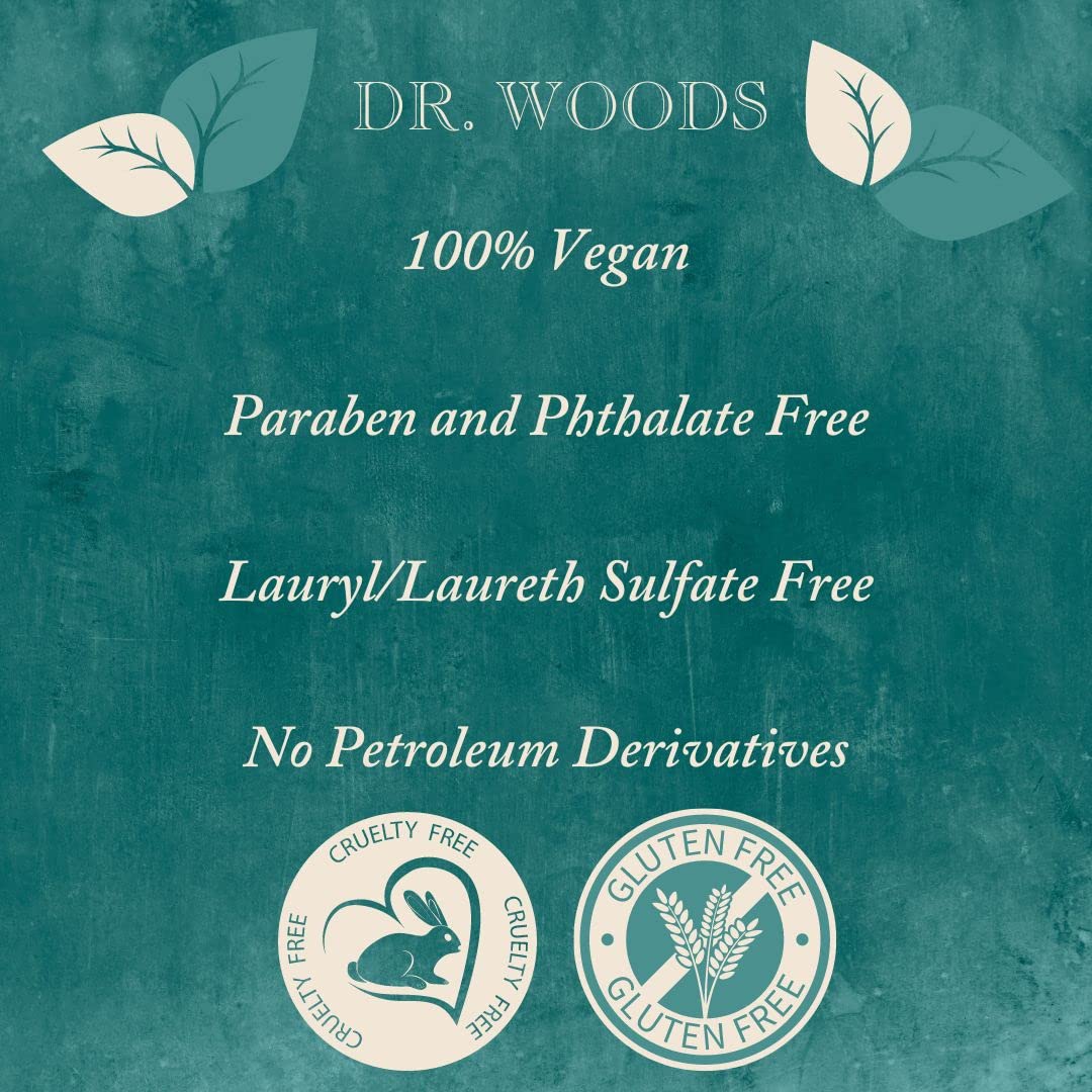 Dr. Woods Liquid Castile Soap - Pure Tea Tree Oil and Peppermint Soap, Body Wash for Men and Women, Contains Organic Shea Butter, Natural Cleaner for Face, Hands, and Body - 32 Fl Oz, Pack of 2