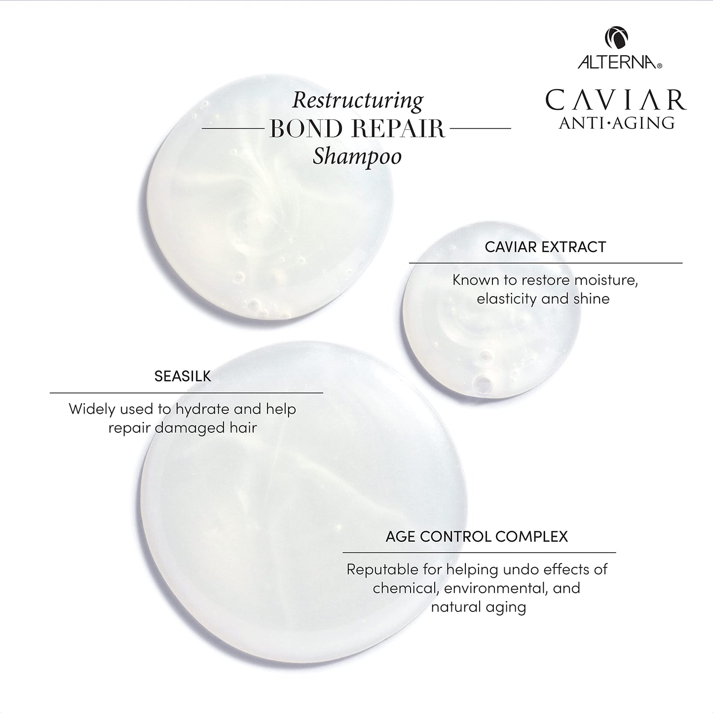 CAVIAR Anti-Aging Restructuring Bond Repair Shampoo 33.8 Fl Oz | For Brittle, Damaged and Split Ends | Repairs, Strengthens & Protects Damaged Hair | Sulfate Free