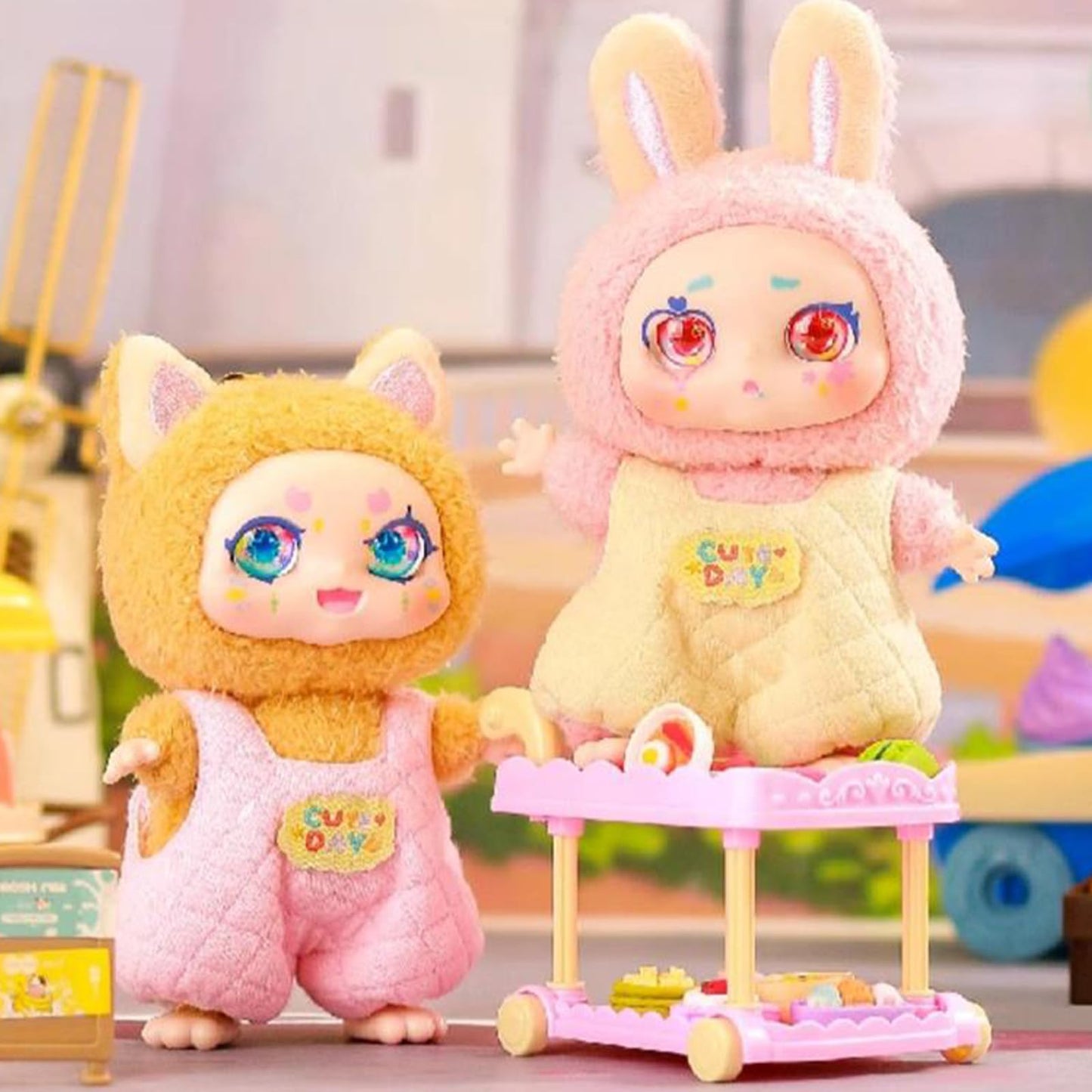 CALEMBOU Plush Doll Blind Box, Kimmon Mimon Series, Kawaii 1 of 6 Possible Mystery Collectible Toys, Cute Soft Animals, Charm Birthday Gifts