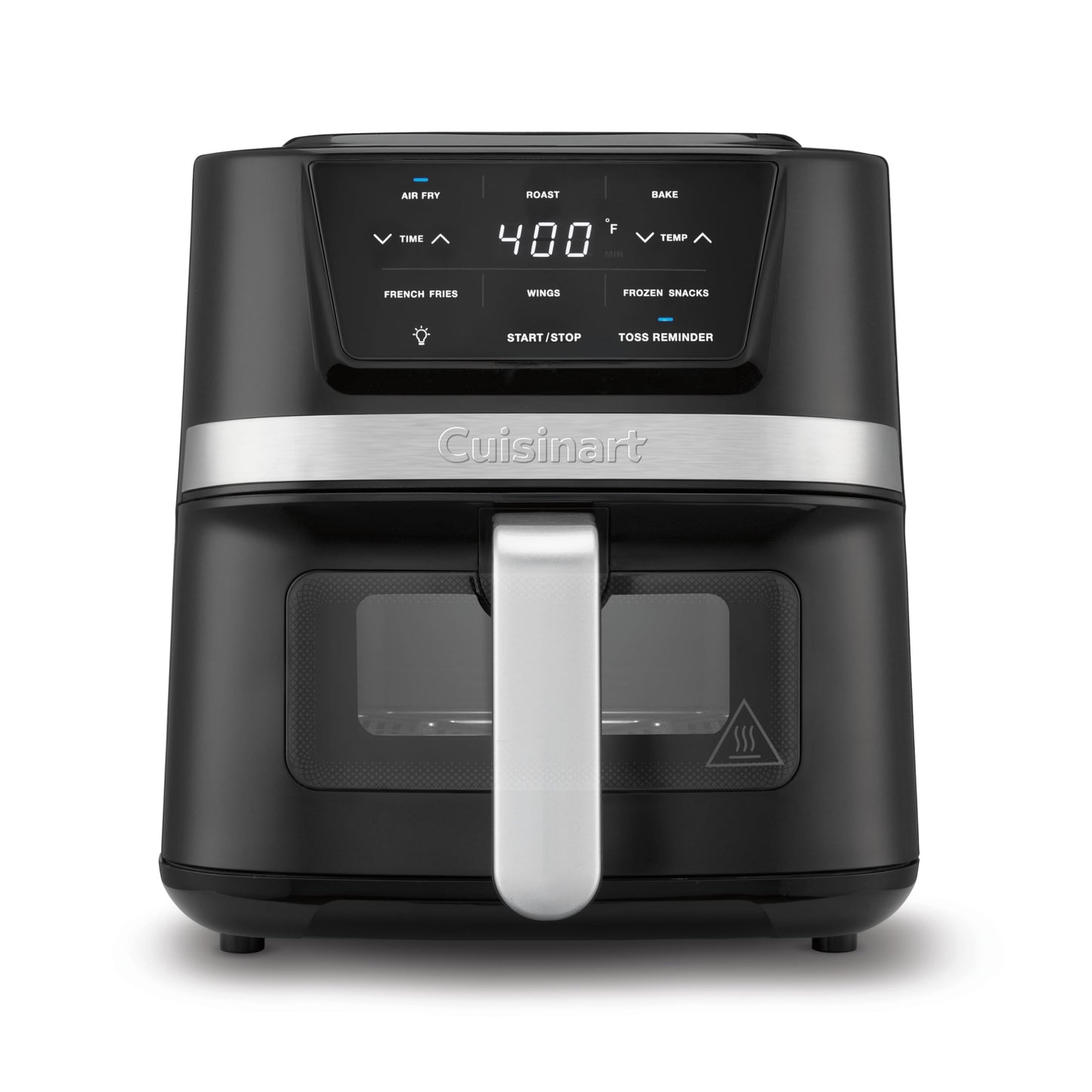 Cuisinart Air Fryer, 2.6-Quart Compact Basket Fryer with 3 Cooking Functions to Air Fry, Roast, and Bake, 3 Airfryer Presets, Dishwasher-Safe Parts, AIR-80, Stainless Steel & Black