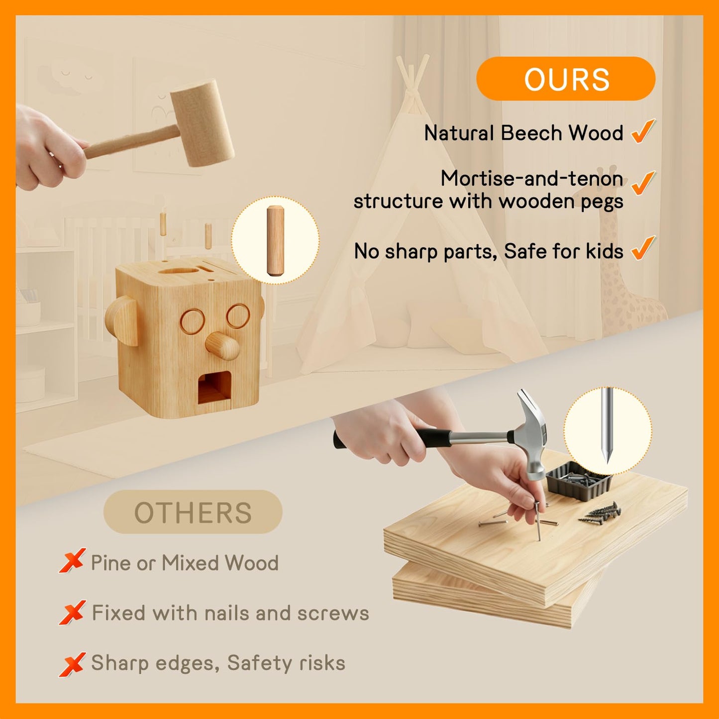 Woodworking Kit for Kids, STEM Wooden Candy Dispenser, DIY Wood Building Kits, Includes 12 Paints & 2 Brushes, Smooth No Nails Assembly, Mechanical Model for Boys & Girls, Fits Gumballs Under 0.6 Inch