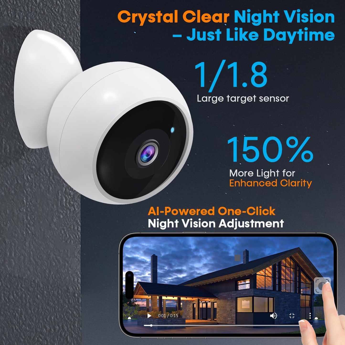AMTIFO Security Cameras Wireless Outdoor Magnetic: Install-Free Smart Indoor 2K WiFi - Long Battery Life Powered Wireless Cameras for Home Security with AI Motion Detection