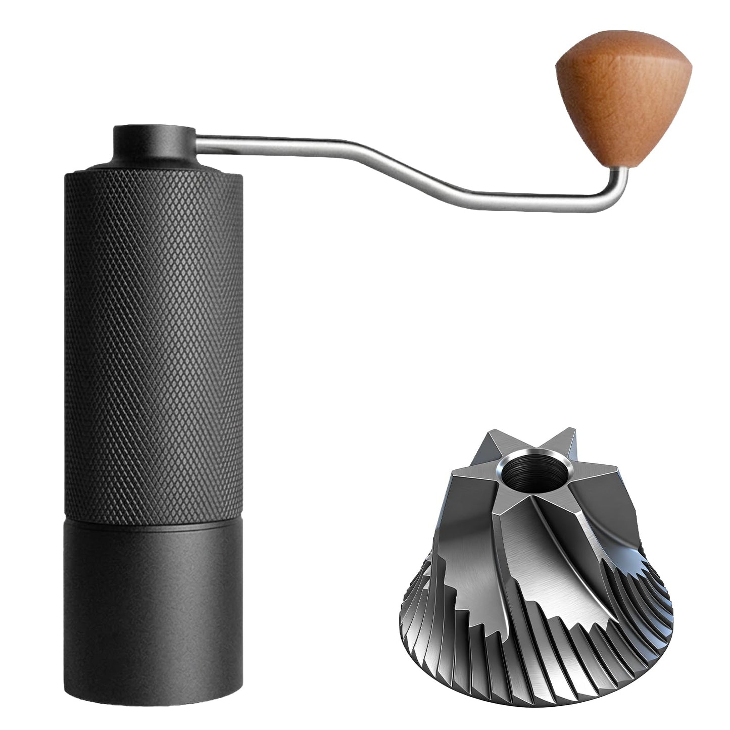 Agilive Manual Coffee Grinder, Adjustable Grinding Settings, Stainless Steel Burrs, Portable Hand-Cranked Coffee Grinder, For Espresso, Drip Filter, French Press Filter, Compact And Durable (black)