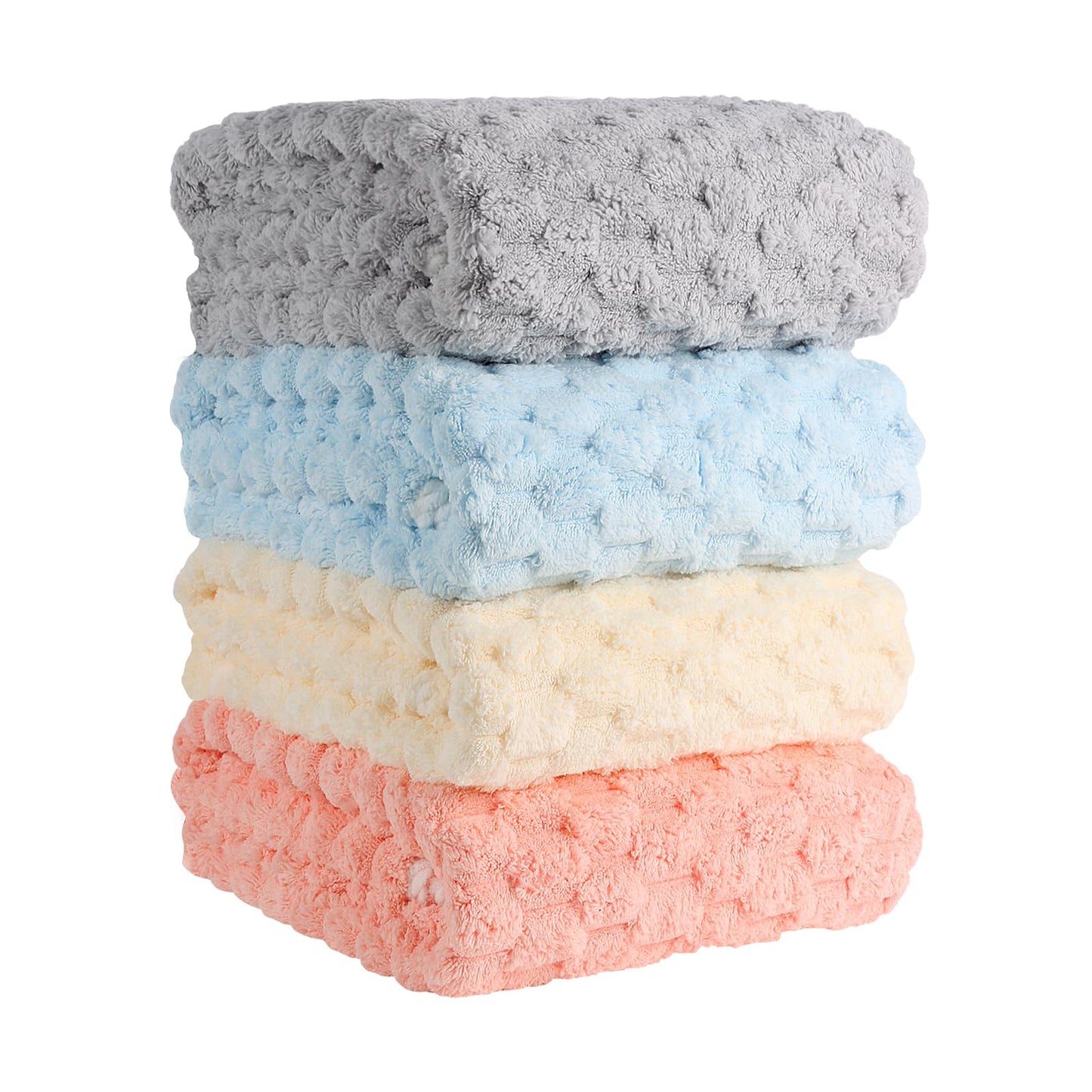 meishiqi Luxury Microfiber Bath Towels 4-Pack | 8X Absorbent Quick-Dry 27.5x55in (70x140cm) | Ultra Lightweight & Hypoallergenic for Spa, Gym, Travel | Super Soft Bath Sheets Set, 4 Colors