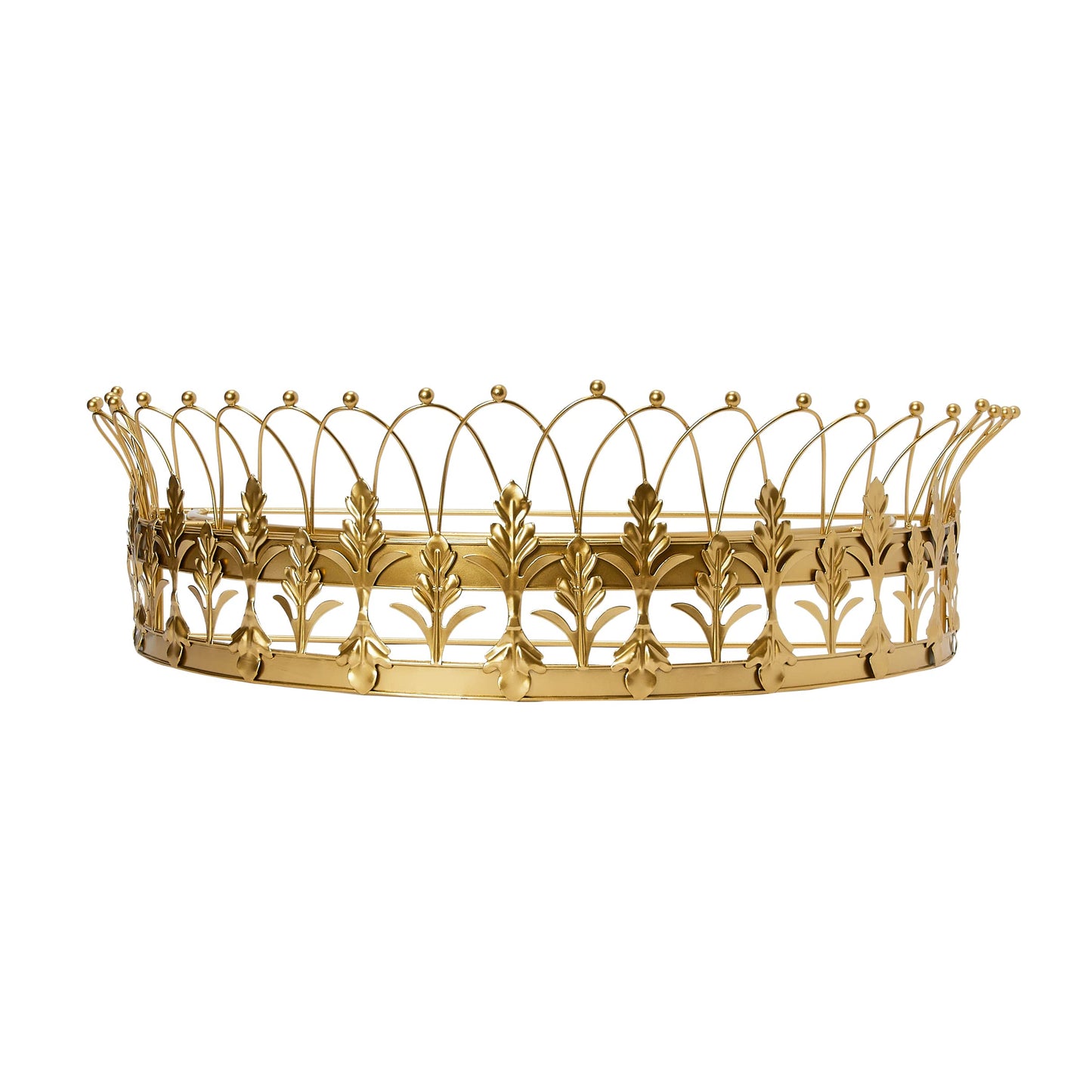 Creative Co-Op Decorative Metal Curtain or Canopy Crown, Gold Finish