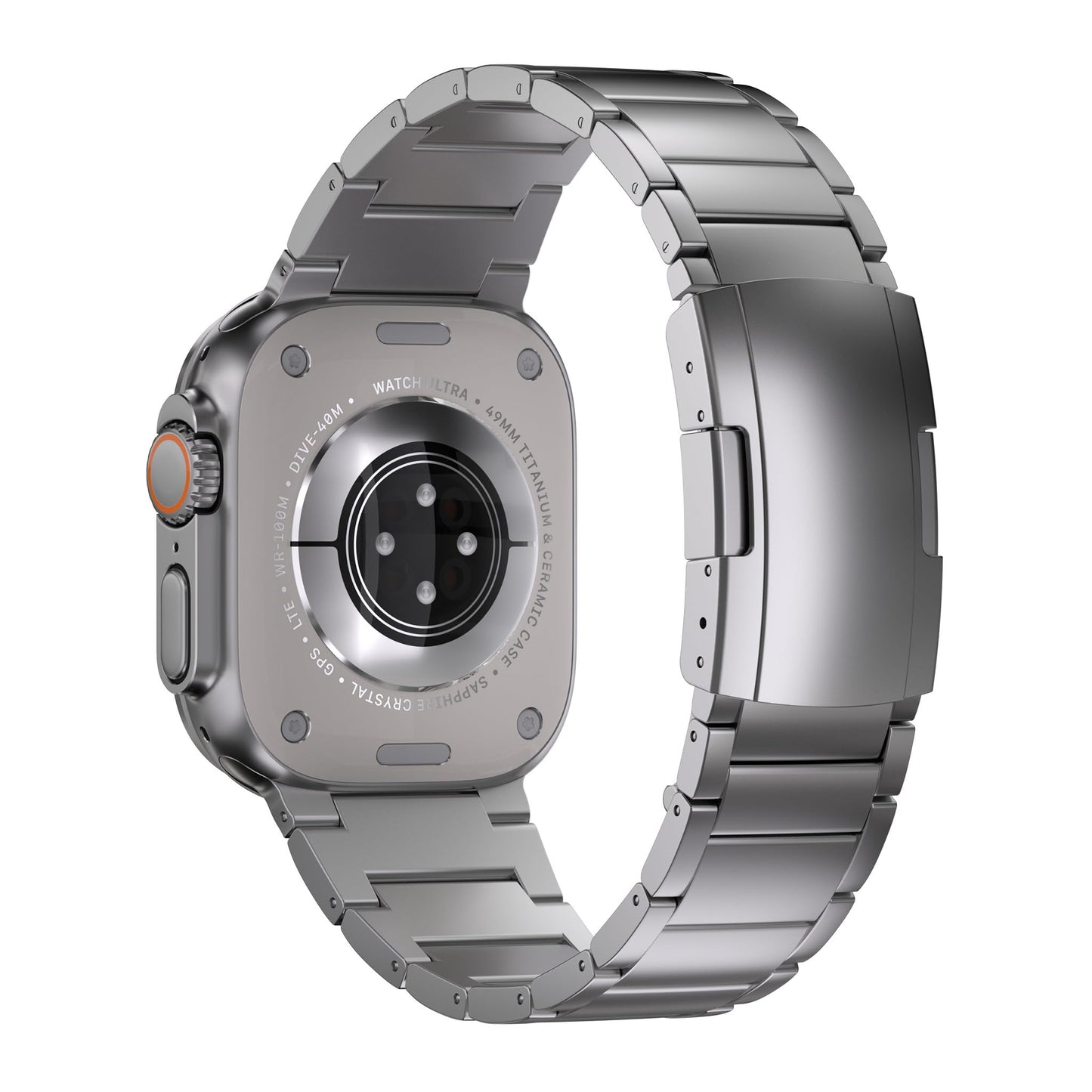 Ultra 2 Titanium Band 49mm Compatible with Apple Watch Ultra 2 & Ultra 1 Metal Band - Titanium Metal Bracelet