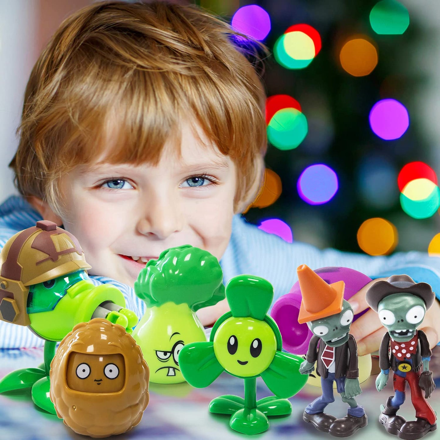 Maikerry Plants and Zombies Toys 7pcs PVZ Figurines Set Game Great Gifts for Kids and Fans,Birthday and Christmas Party