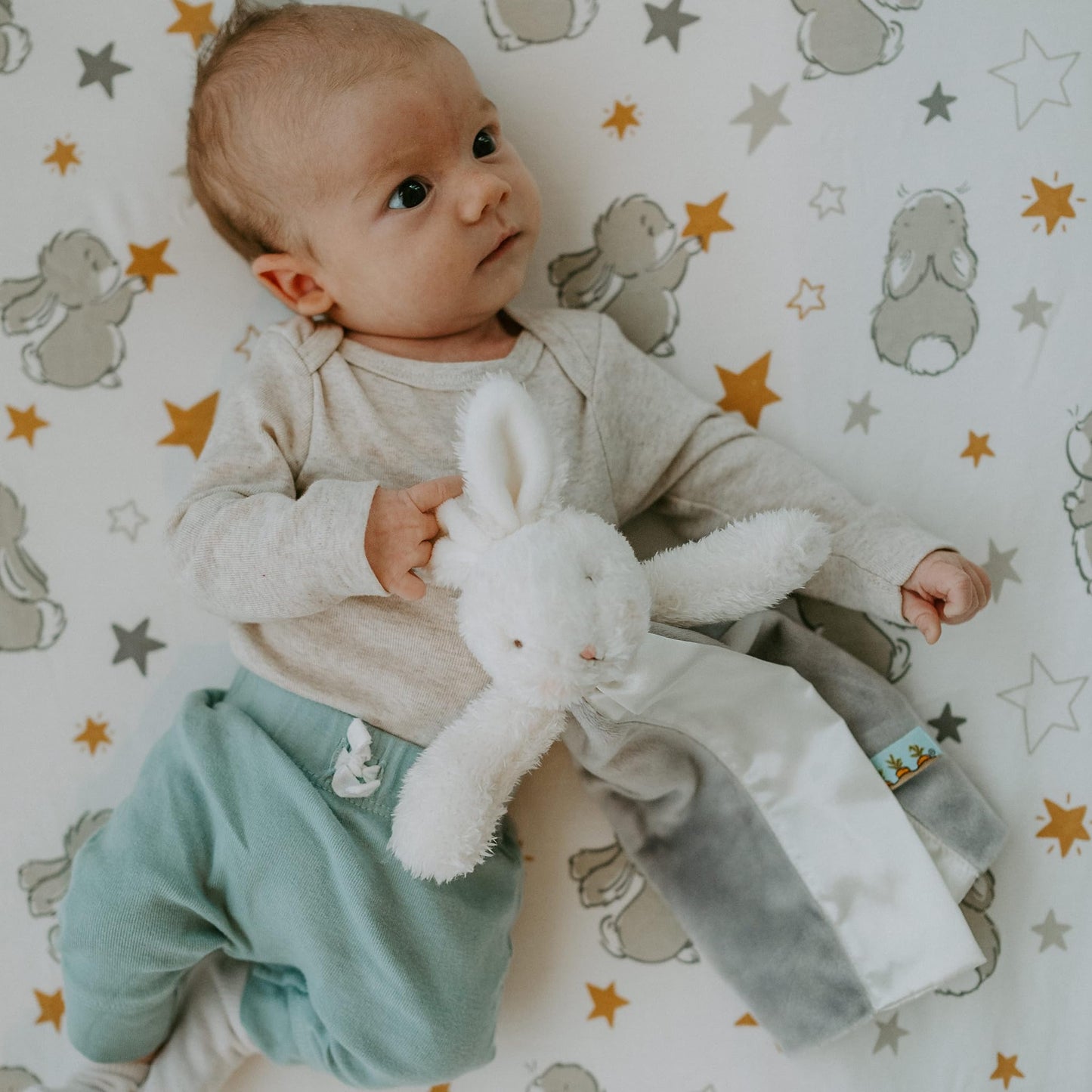 Bunnies by the Bay Bloom Bunny Bye Bye Buddy, Bunny Rabbit Stuffed Animal, Grady, 100106