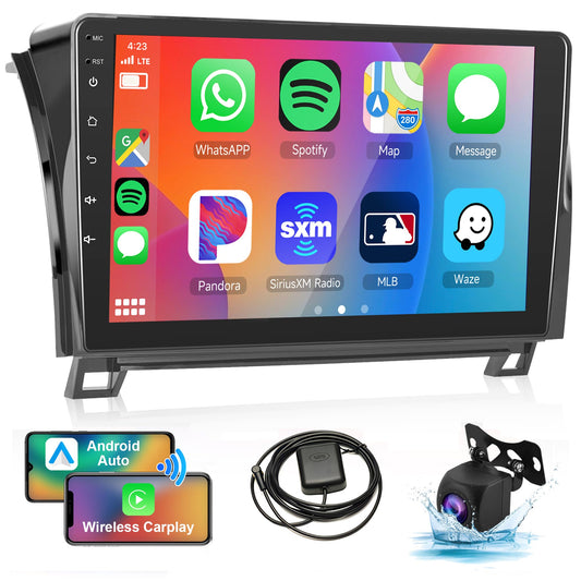 Carplay Car Radio for Toyota Tundra 2007-2013 Android Car Stereo for Toyota Sequoia 2008-2018, Rimoody 10.1'' Touch Screen GPS Navigation Android auto Mirror Link Bluetooth WiFi FM Backup Camera