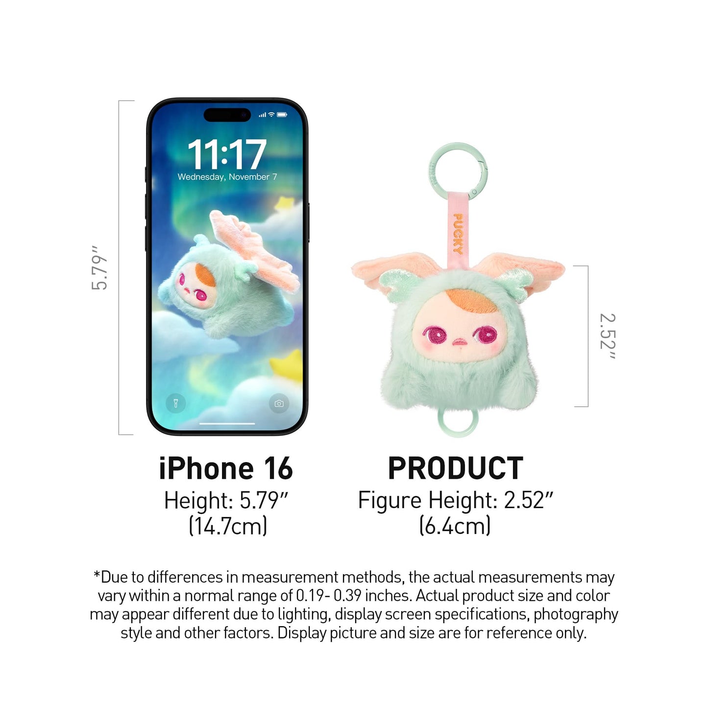POP MART PUCKY Flying Babies Series - Plush Pendant Blind Box, Single Box