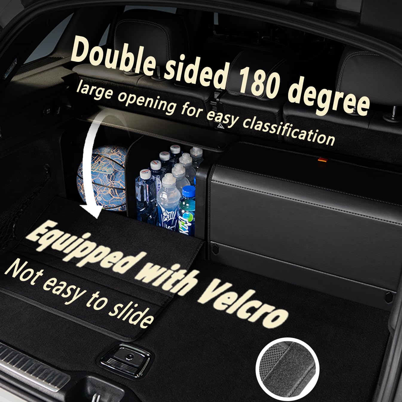 GMQ Trunk Organizers for Car,Car Organizers and Storage for SUV,Magnetic Lid with Collapsible Storage, Large Capacity for SUV, Truck, MPV (XXL-29.5×13×12.5 IN)