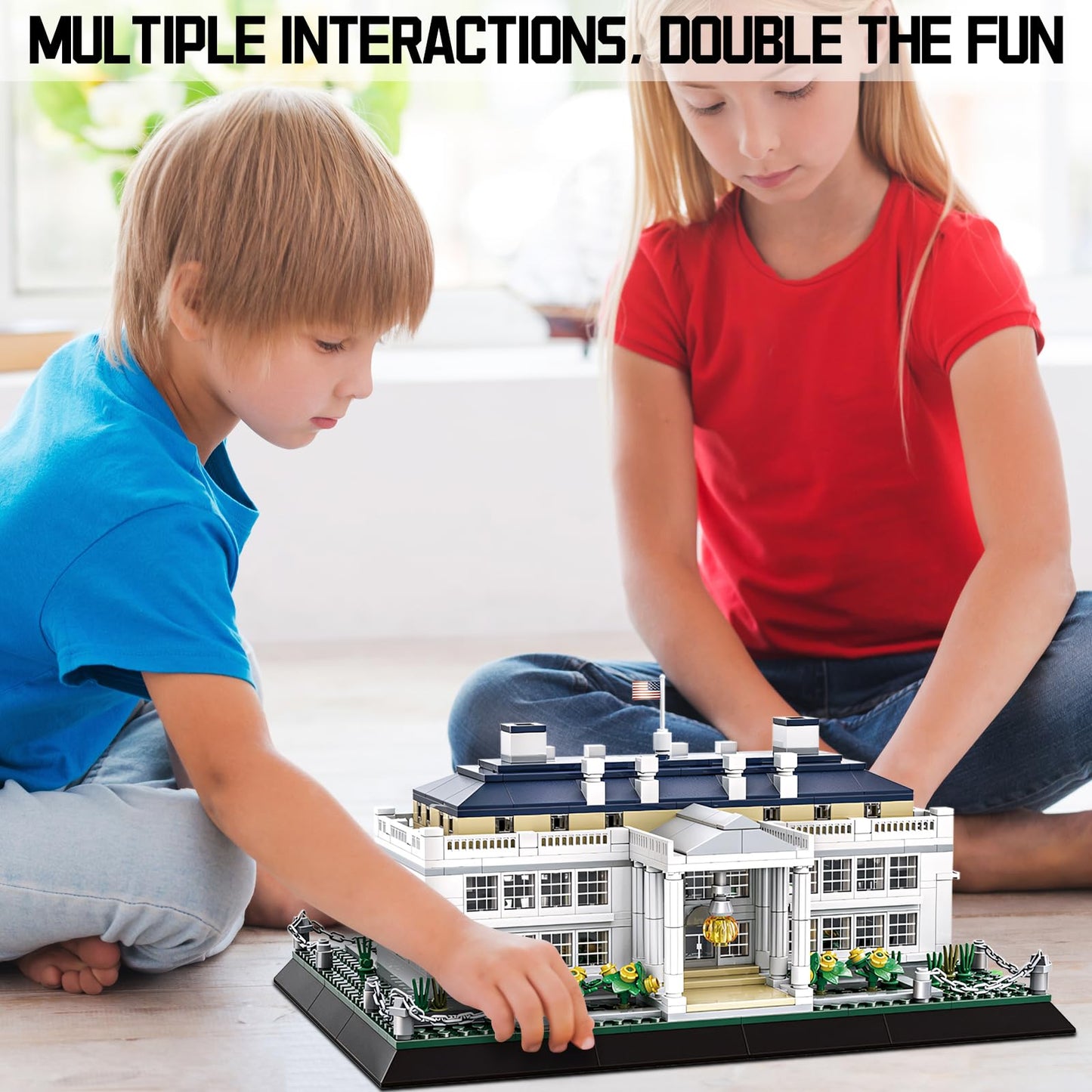 CAXIMSY White House Model Building Block Sets 895 Pieces Washington Famous Landmark Architecture Gifts for Adults and Kids