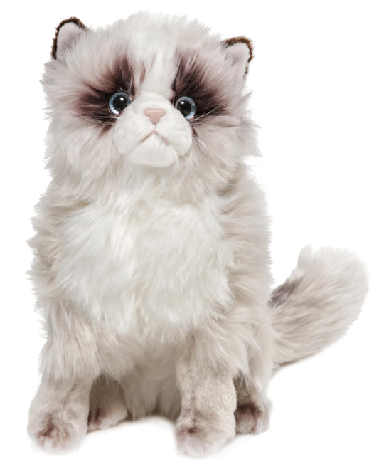 Bearington Collection Tasha Himalayan Realistic Cat Stuffed Animal - 10.5 in Soft Fur - Kitten Plush Toy for Kids
