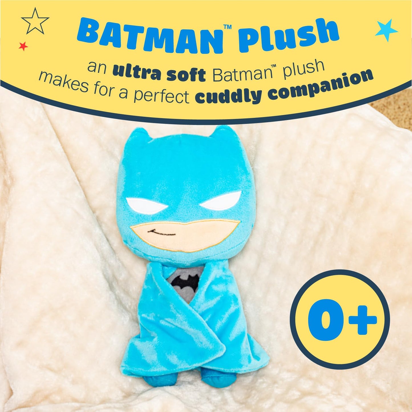 KIDS PREFERRED DC Comics The Batman Soft Huggable Weighted Stuffed Animal Cute Plush Toy for Toddler Boys and Girls, Gift for Kids, Dark Knight 10 inches
