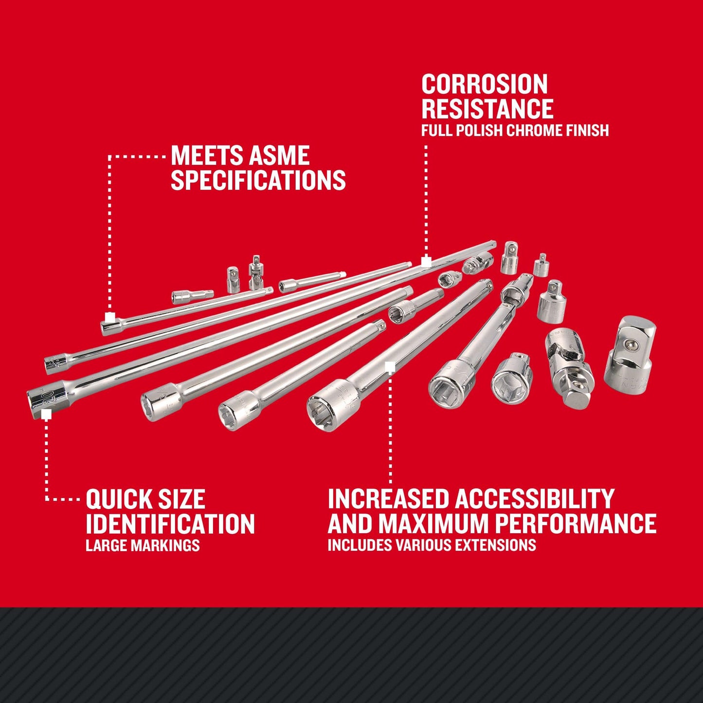 CRAFTSMAN Socket Extension Set/Socket Adapter Set, 21-Piece (CMMT42283)