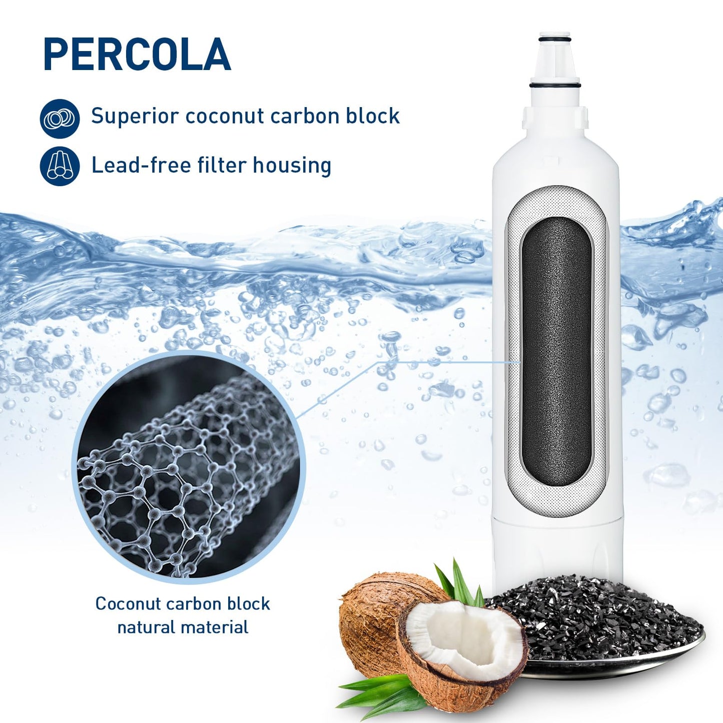PERCOLA AP Easy C-Complete/Model A/C Under Sink Water Filter, Compatible with 3M® Aqua-Pure® AP Easy Complete System/USF-A/C Under Sink Filtration System 500 Gallons top(3 Pack)