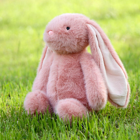 Farnesaa Weighted Stuffed Animal Bunny, 2Lbs Weighted Stuffed Animals Rabbit, 16" Heatable and Coolable Plushies, White Pink Brown Green and Purple Available