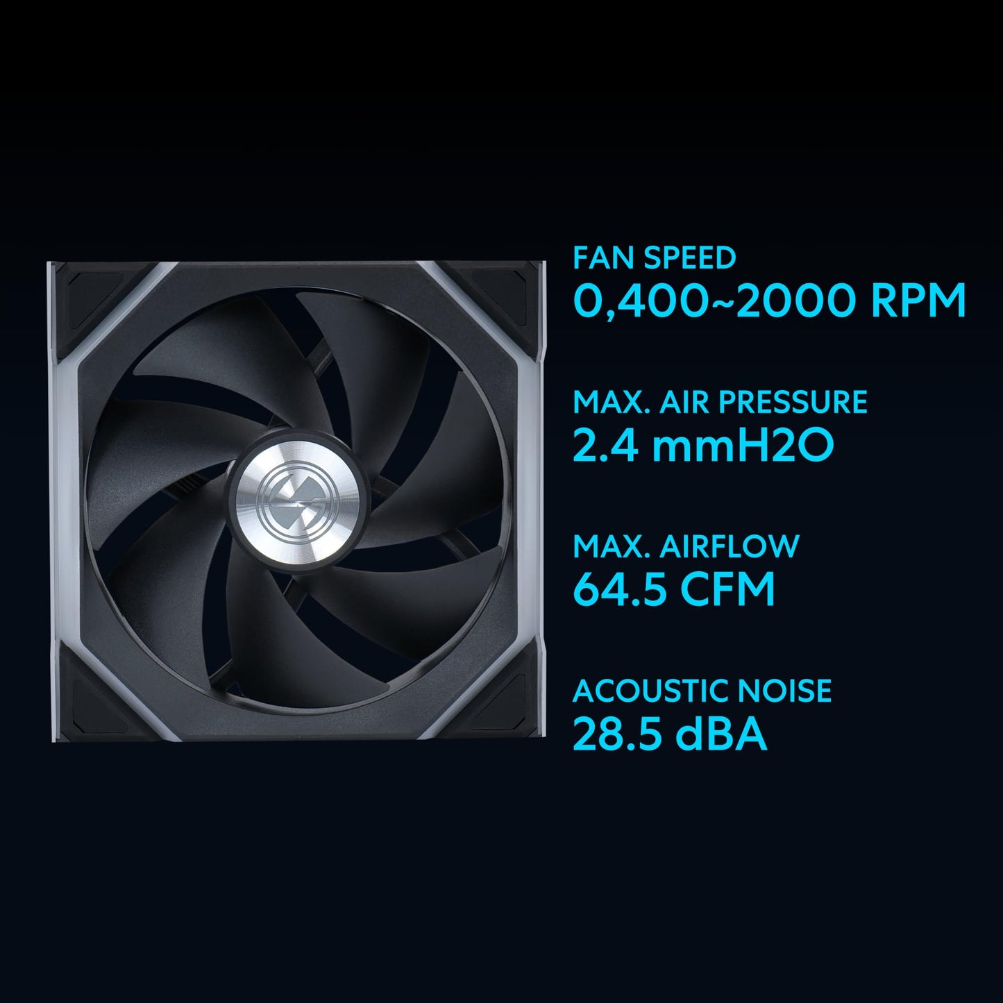 Lian Li UNI Fan SL - Wireless 120 - Triple Pack - ARGB PC Case Fan - 2.4 GHz Wireless Signal for RGB & Fans Control - Customizable Lighting Effects - Controller Included & Required - Black (12SL1W3B)