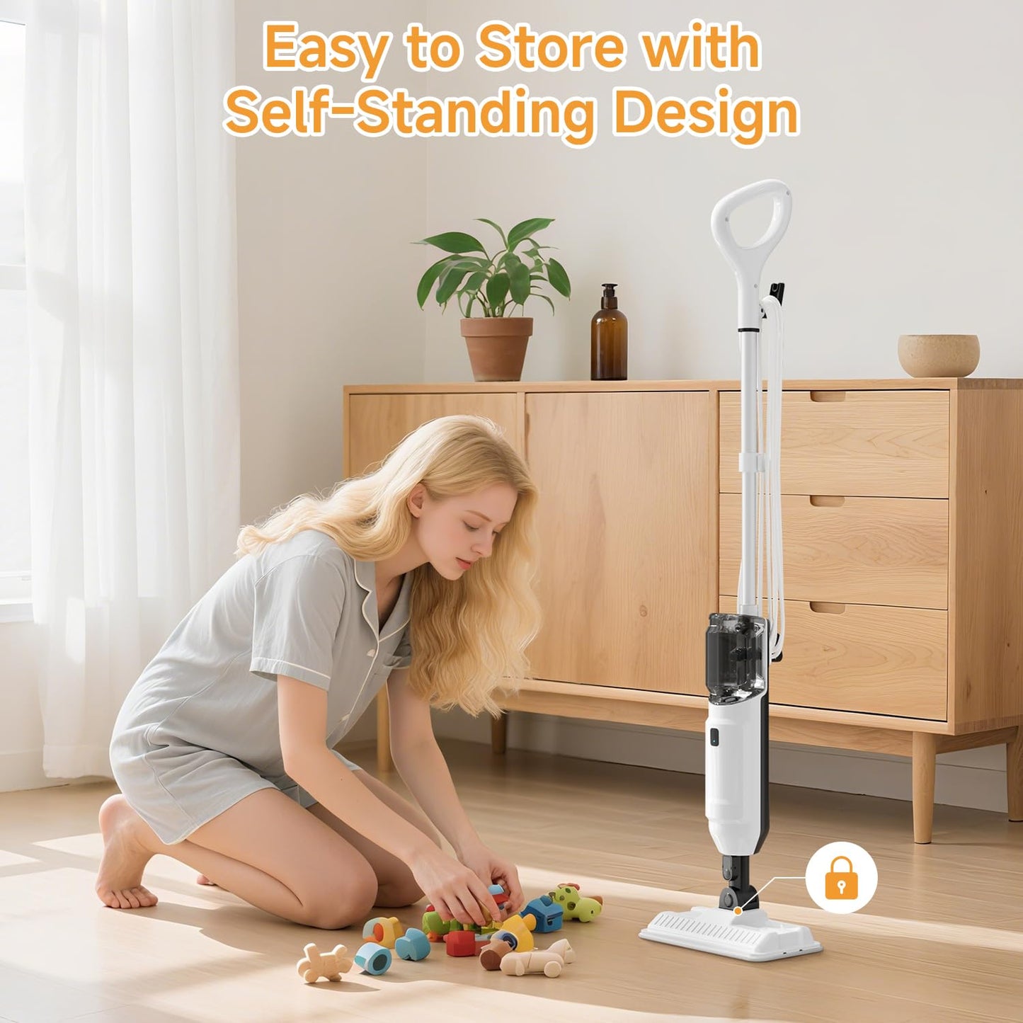 Steam Mop for Floor Cleaning, Multi-Purpose Steam Cleaner with Handheld Steamer & Accessories, Deep Cleaning Floor Steamer for Hardwood and Tile, Pet-Friendly Steam Mop for Home