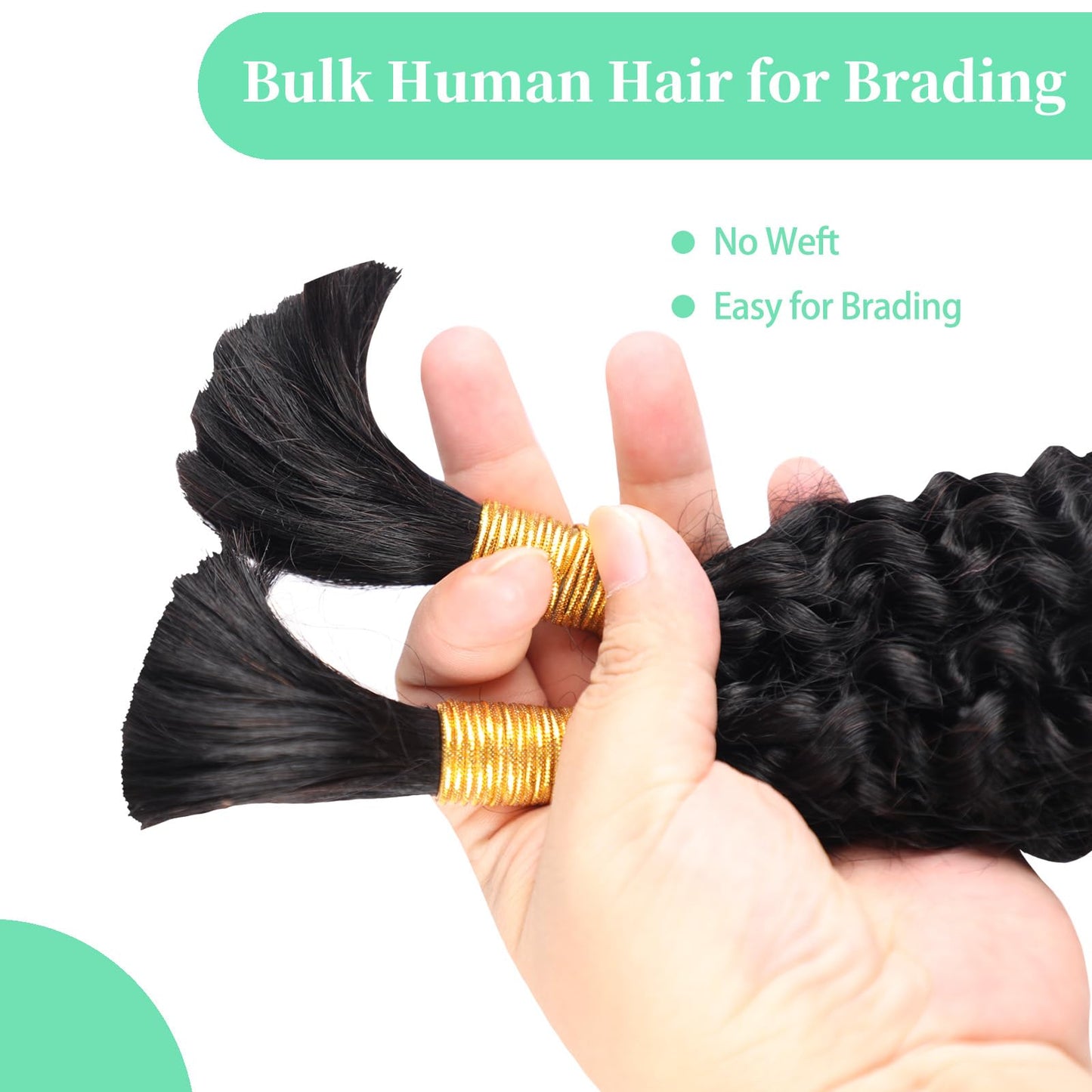 Human Braiding Hair for Boho Braids 18 Inch Curly Human Hair Braiding 12A Brazilian No Weft Hair Extensions for Bohemian Knotless Braids Bulk Human Hair for Braiding 2 Bundles 100g