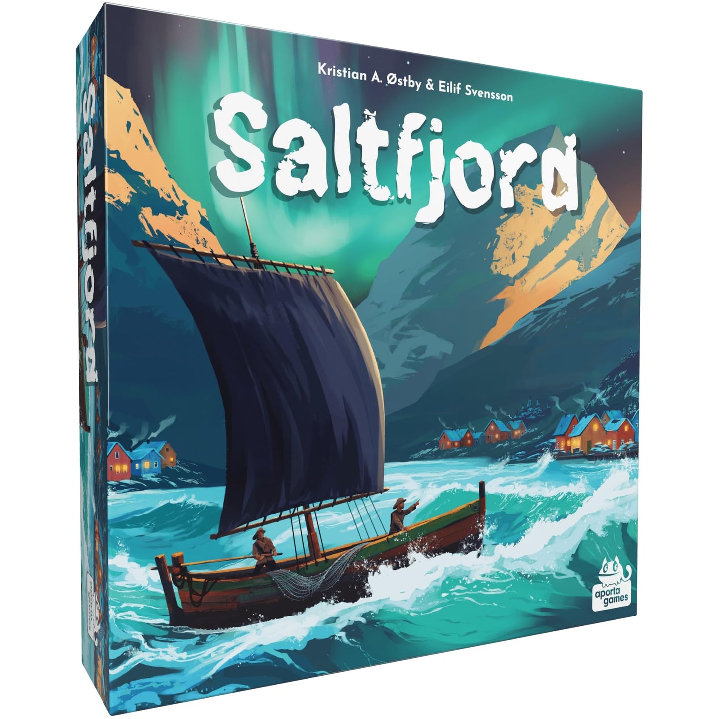 Saltfjord Board Game - Dice Drafting, Fishing and Village Expansion Strategy Game Set in 19th Century Norway, Ages 14+, 1-4 Players, 60 Minute Playtime, Made by Aporta Games
