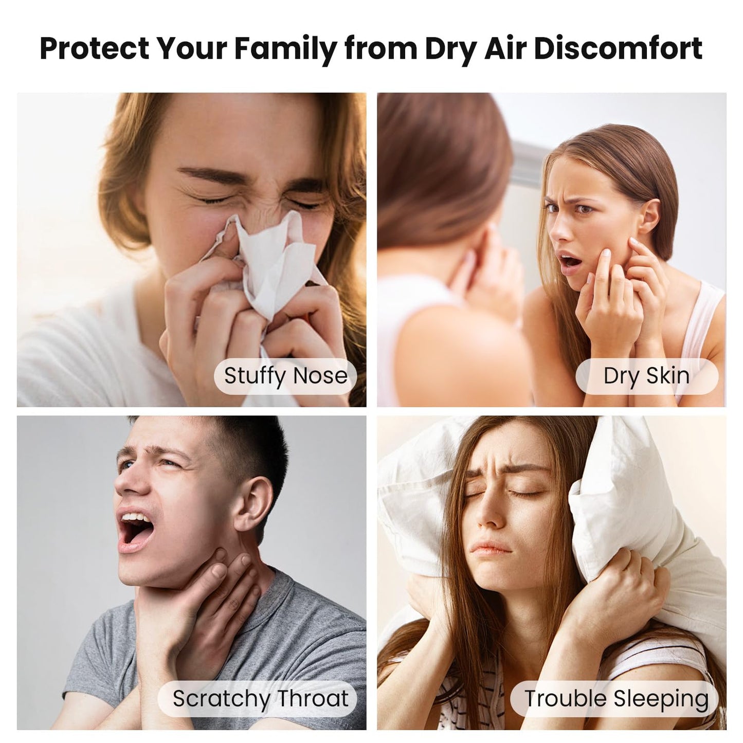 Humidifiers for Bedroom Large Room Home - GloryAir 6L Quiet Top Fill Cool & Warm Mist Humidifier with Smart Humidity Control, Remote Control, 7-Color Light, Humidistat, Oil Diffuser