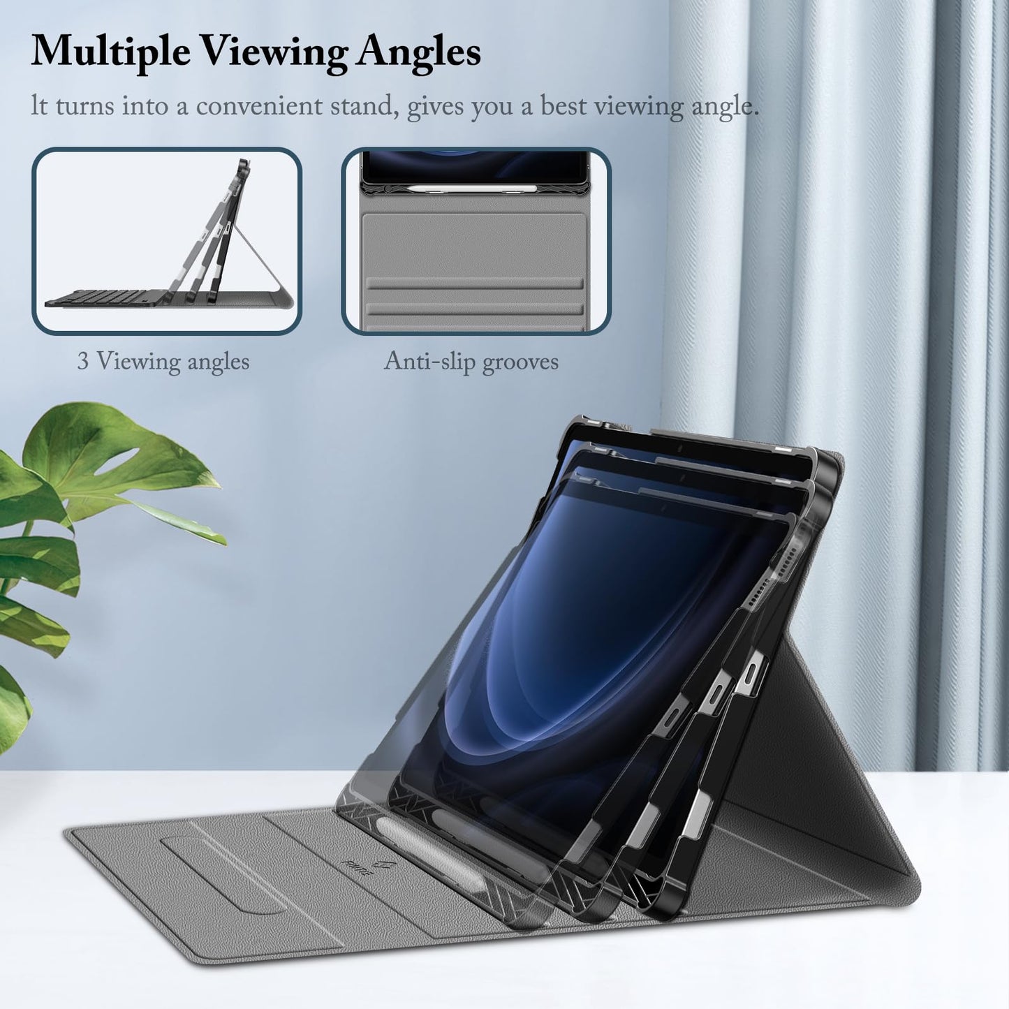 Fintie Keyboard Case for Samsung Galaxy Tab S9 FE 5G 10.9 Inch/Galaxy Tab S9 11 Inch 2023 with S Pen Holder, Slim Stand Cover Detachable Wireless Bluetooth Keyboard, Black