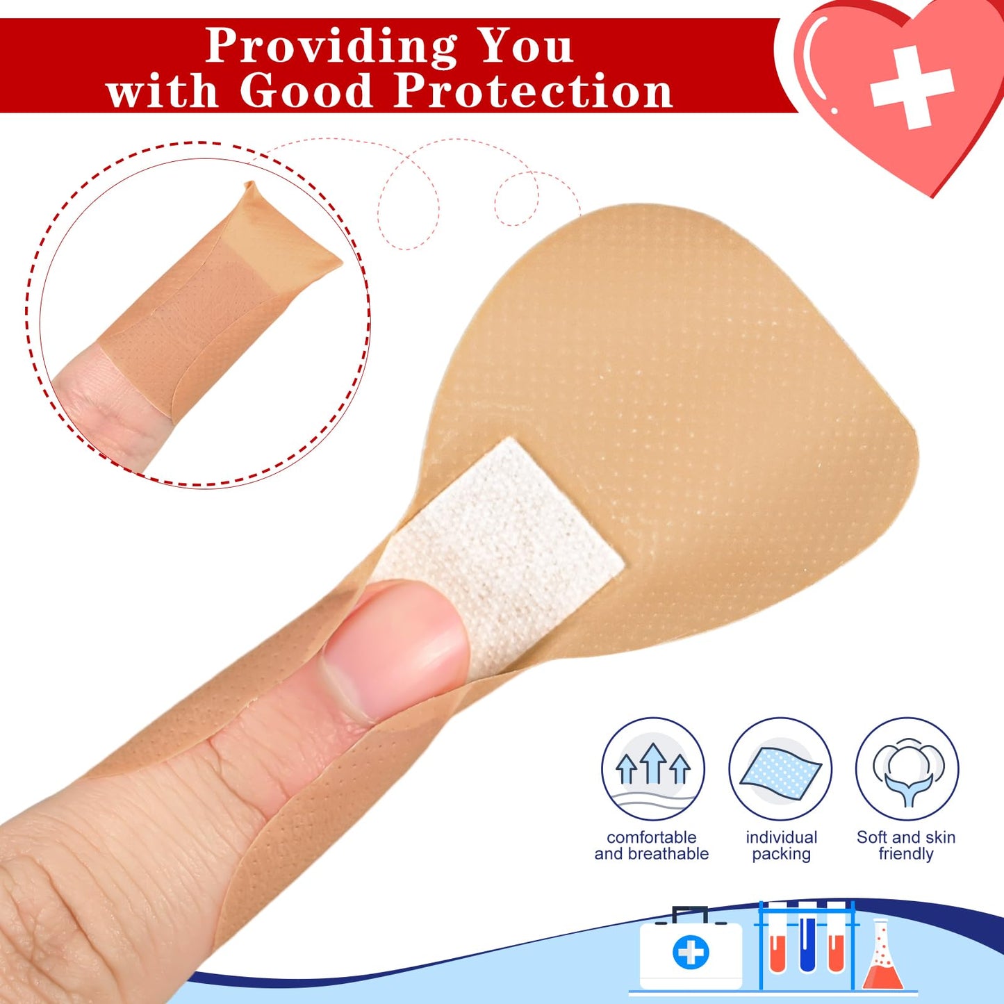 VAIPI 880 Pack Bandages Variety Pack Waterproof Fingertips Bandages Various Sizes First Aid Supplies Assorted Adhesive Fabric Bandages Bulk Breathable Butterfly Bandage for Wound Care (9 Styles)