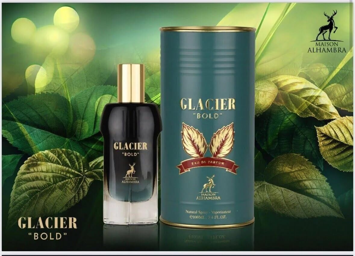 Maison Alhambra Glacier Bold for Unisex Eau de Parfum Spray, 3.4 Ounce / 100 ml