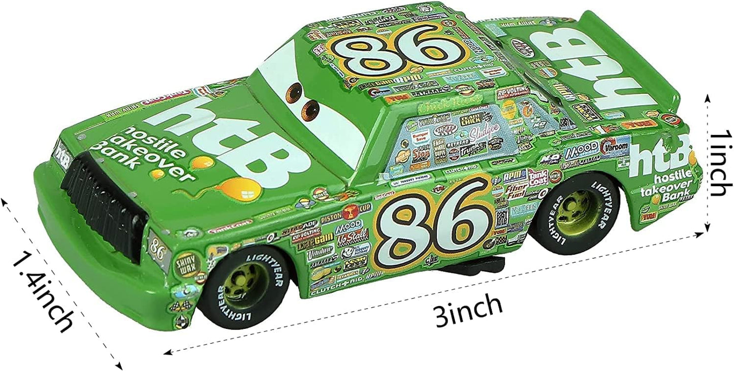 6 PCS Toys Car 2 3 Mater Chick Hicks The King Doc Hudson Sheriff Diecast Car Toy Set for Boy Kids Gifts
