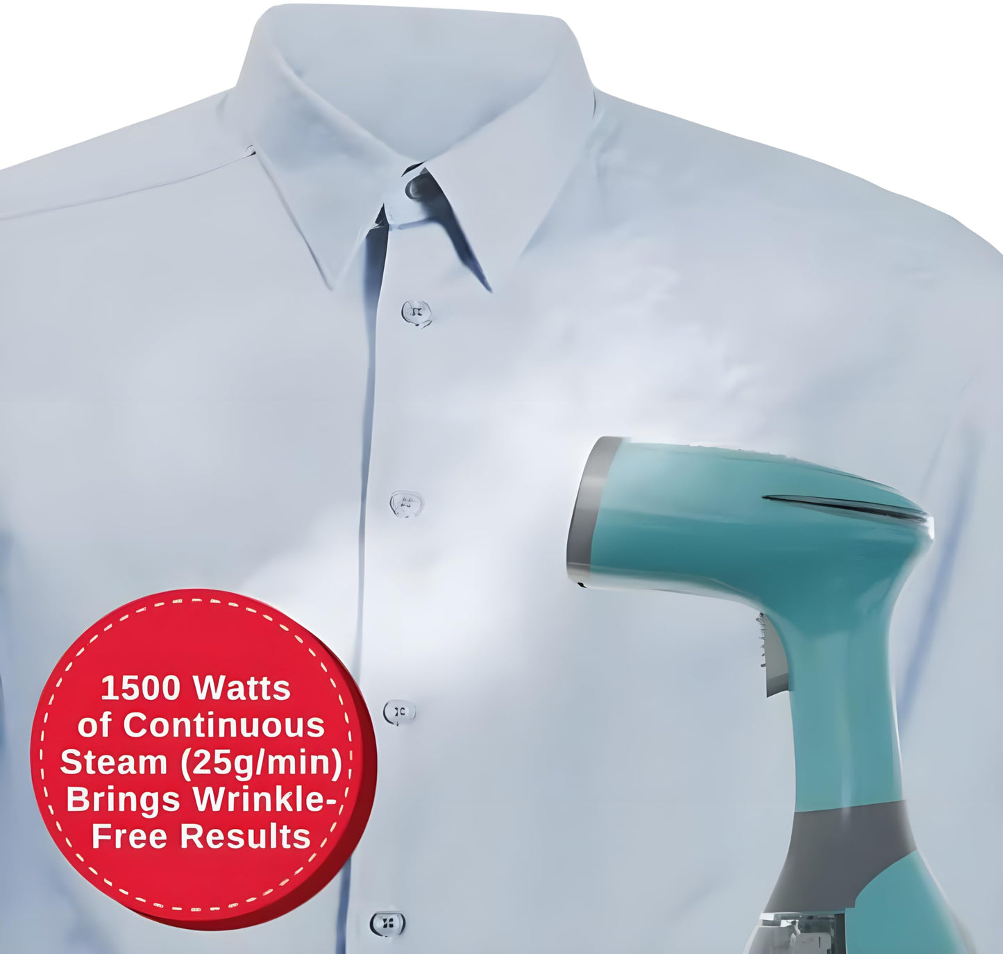 SINGER Handheld Garment Steamer | 1500W Powerful Steam | 20s Fast Heat-Up | 280ML Detachable Tank | Auto Shut-Off | Professional Wrinkle Remover for Clothes, Curtains & Upholstery