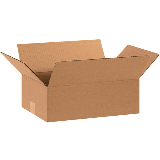 BOX USA Shipping Boxes Flat 15"L x 10"W x 5"H 25-Pack - Corrugated Cardboard Box for Moving, Mailing, Packing, Packaging and Storage