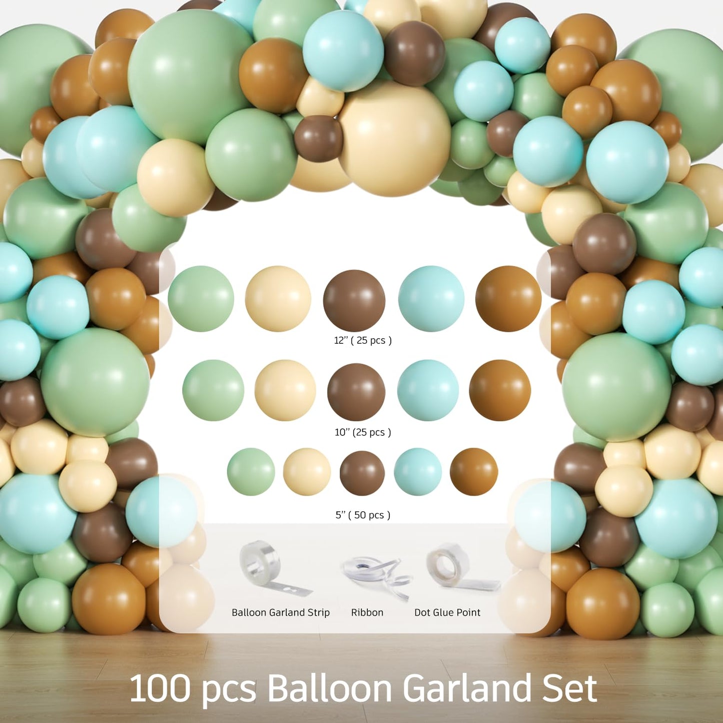Cocomigo 248pcs Camper Birthday Decorations, All-in-One Camper Theme Party Pack with 20 Plates, Backdrop Tablecloth Balloon Arch for First Birthday Decorations for Boy, Serves 20 Guests