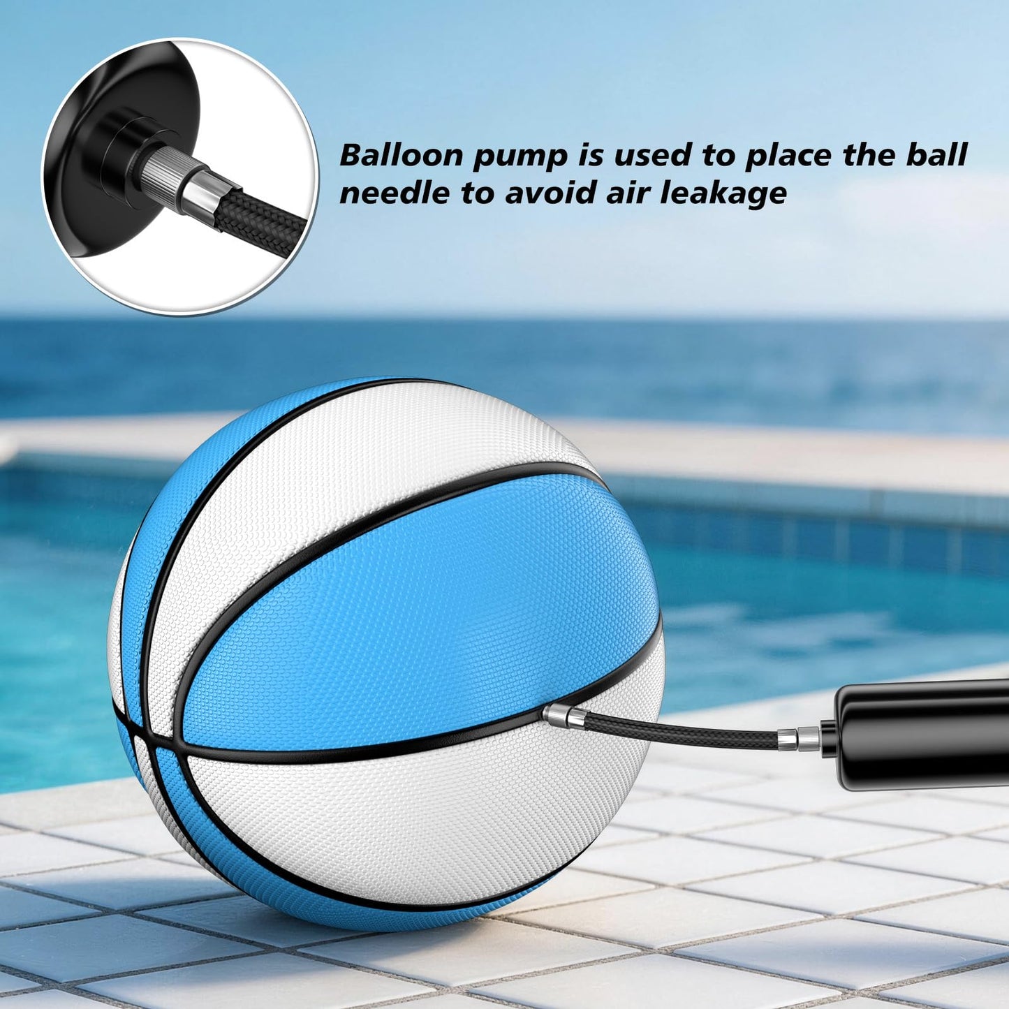 Uladis 2-Pack Pool Basketball Swimming Pool Basketball, (Blue)