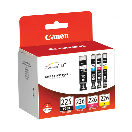 Canon PGI225/CLI226 Genuine Color Multi Pack, Compatible with iP4820, MG5220, MG5120, MG6120, MG8120, MX882, iX6520, iP4920, MG5320, MG6220, MG8220, and MX892 Printers