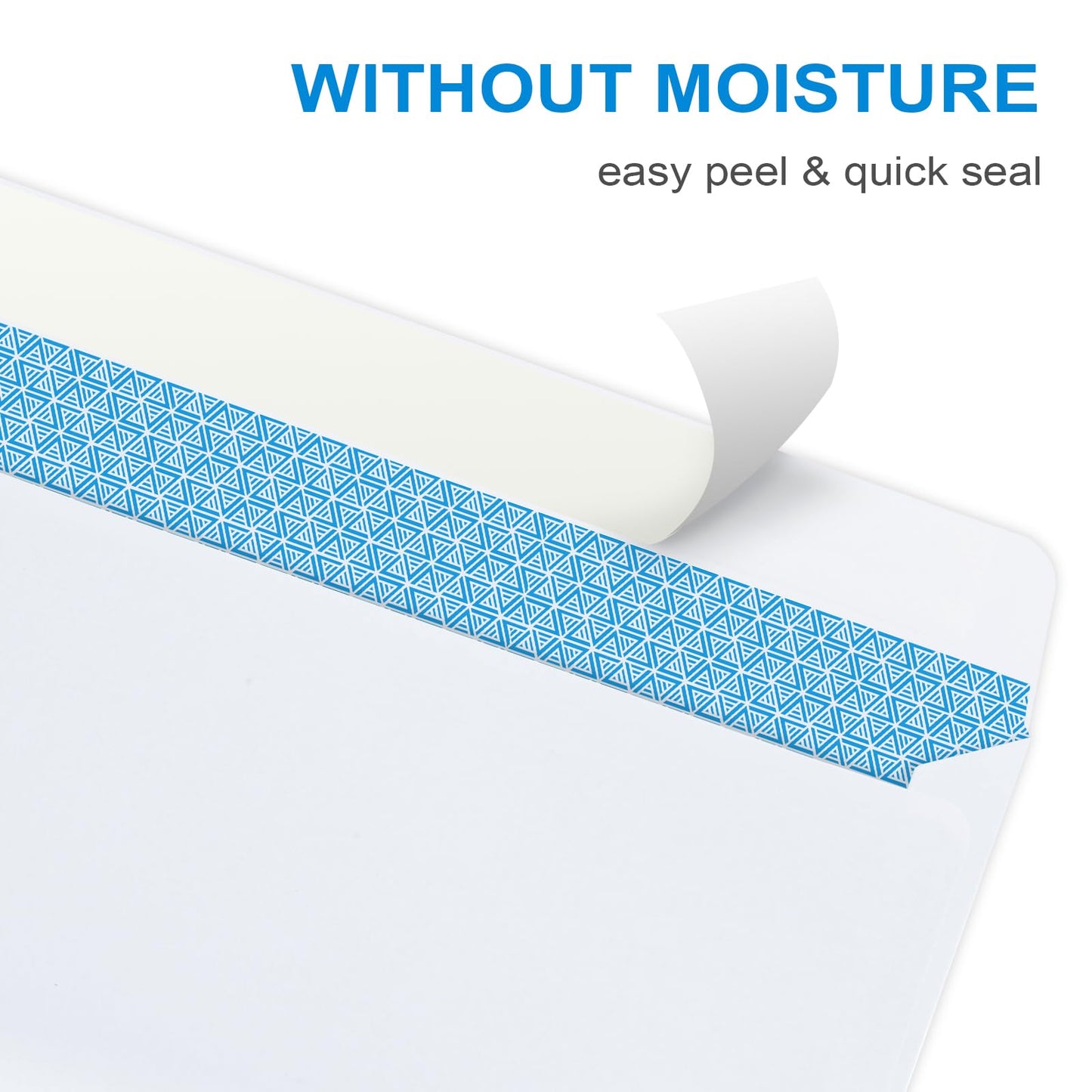 Vivin #10 Self-Seal Security-Tinted Business Envelopes for Privacy Documents, Home & Office, 4-1/8 x 9-1/2 Inches, No Window, 24 LB, White, 750 Packs