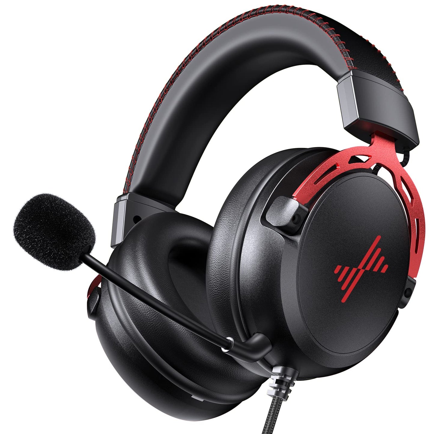 DEEBOX Gaming Headset for PC, PS5, PS4, Xbox, Gaming Headphone with Detachable Noise Canceling Mic, Wired Gaming Headsets 3.5mm for PC, Laptop, Mac & Nintendo NES Games