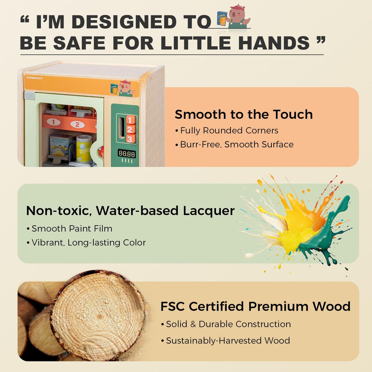Topbright Wooden Vending Machine Play Set