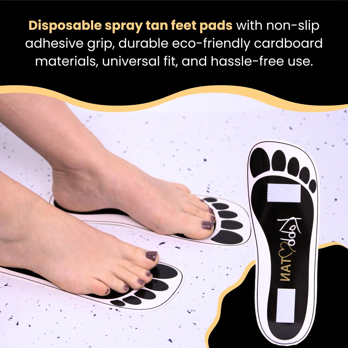120 Pairs(240feets) Spray Tan Feet Pads in Black For Sunless Spray Tanning