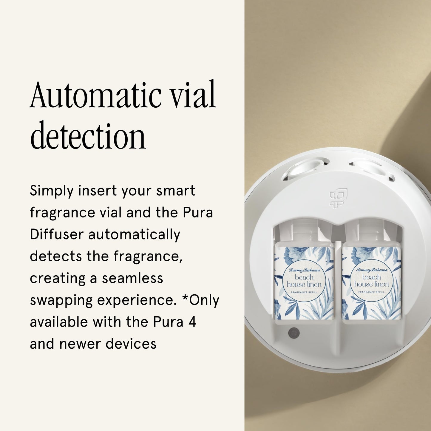Pura & Tommy Bahama Home Scent Refill - Smart Home Air Diffuser - Premium Fragrance in Every Refill - Household Essential - Diffuser Fragrance - 2 Pack, Beach House Linen
