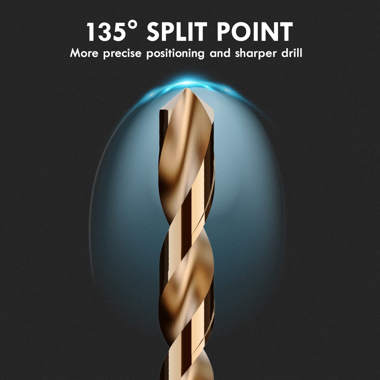 MACXCOIP Metric 25Pcs M35 Cobalt Drill Bit Set, 1.0mm-13.0mm HSS Cobalt Jobber Drill Bits for Hardened Metals, Stainless Steel, Cast Iron and Wooden Plastics, with Metal Index Storage Box