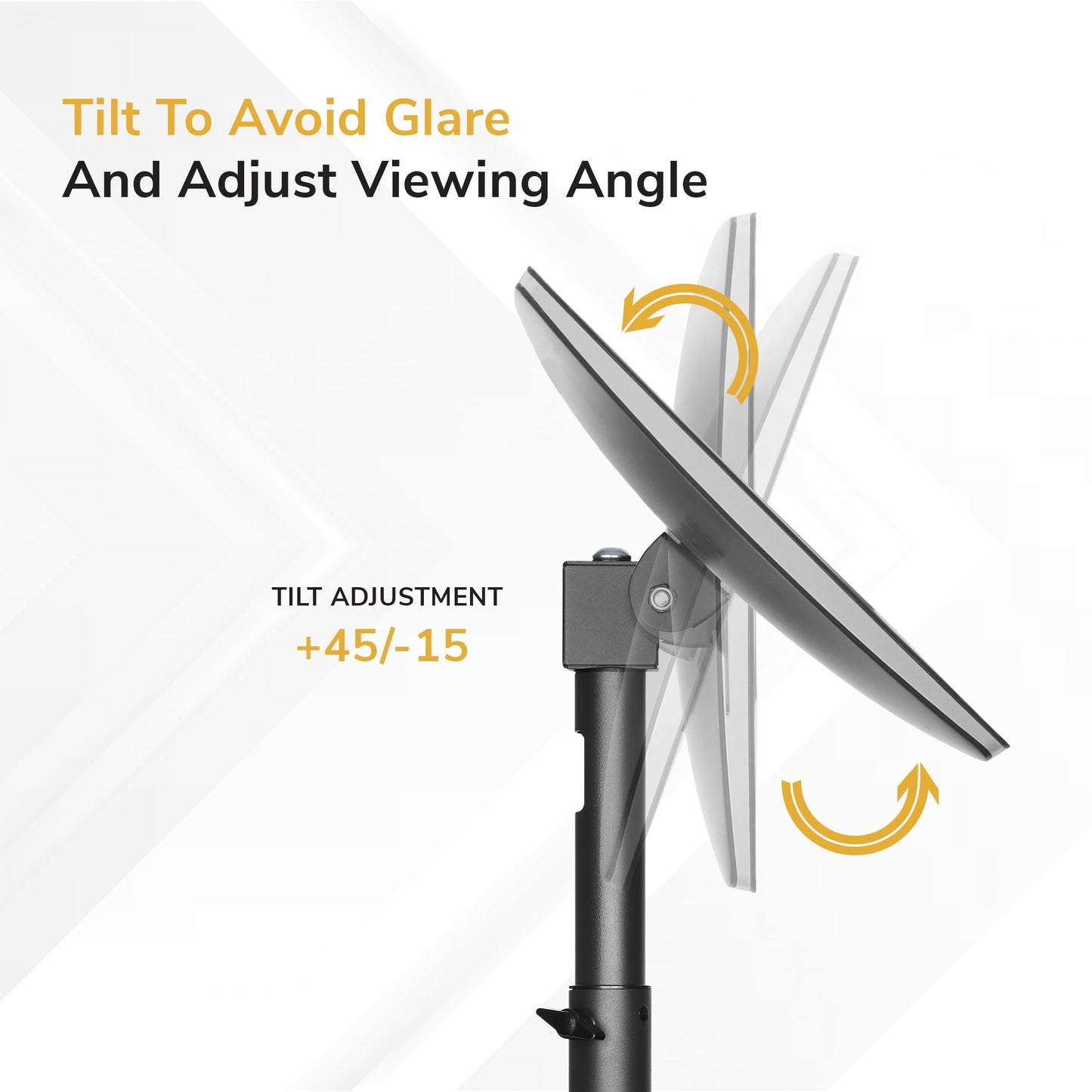 Mount-It! POS Monitor Mount for Retail Checkout & Reception Counters - Extra Tall Height Adjustable Pole with Secure Bolt-Down Base, VESA 75x75 & 100x100 Compatible - Fits 13–32” Monitors, 33 lbs