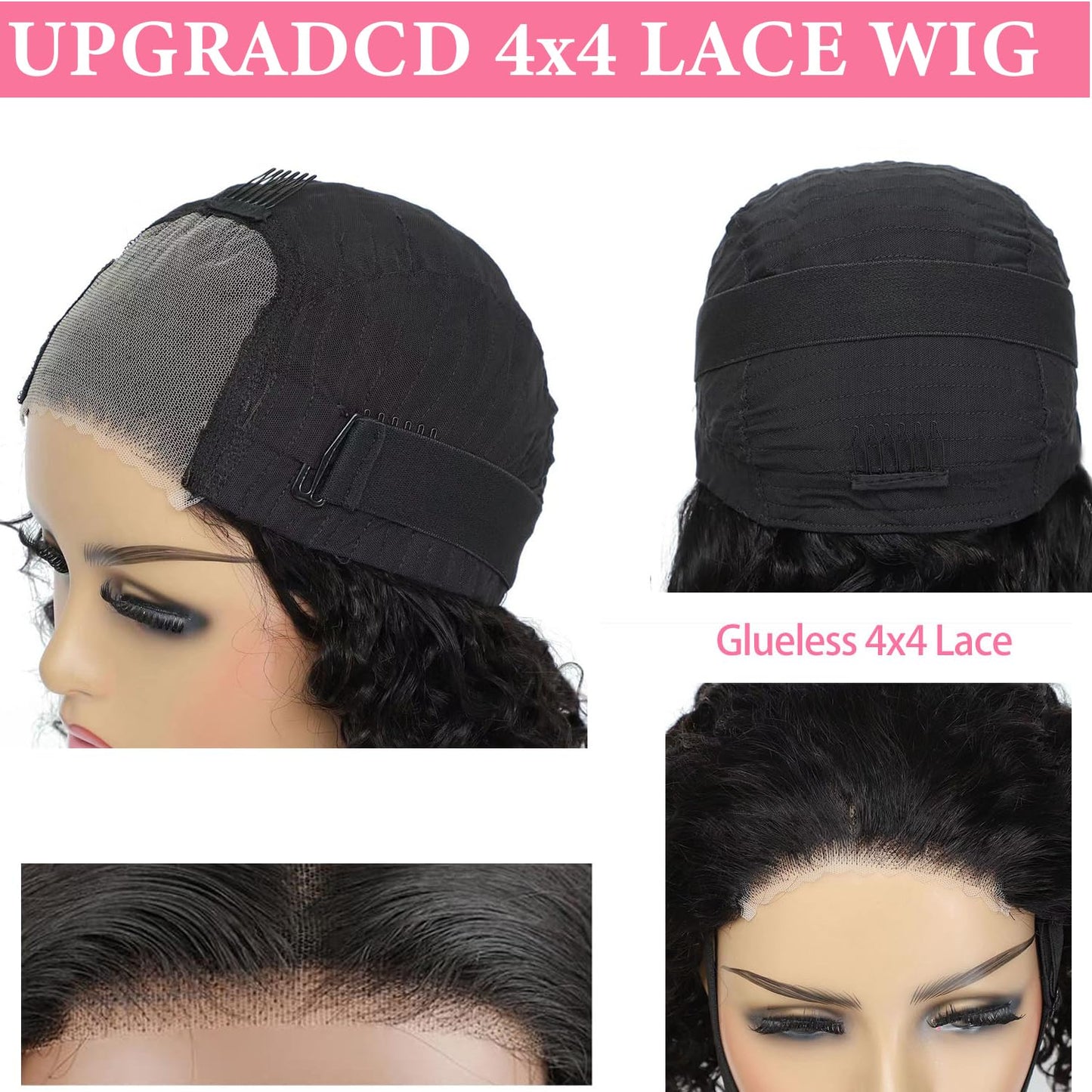 Atilck Wear and Go Glueless Bob Wig - Body Wave Lace Front Human Hair Wigs for Black Women - Pre Plucked and Pre Cut 4x4 Lace Closure - No Glue Needed for Beginners 12 Inch