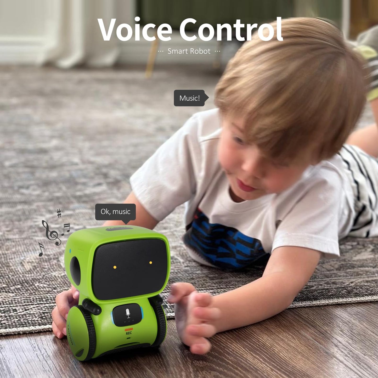 GILOBABY Interactive Talking Robot for Boys, Smart Toy with Touch Control, Playback Mode, Dancing, Singing, Educational Gift for 3-7 Year Old Kids (Green)