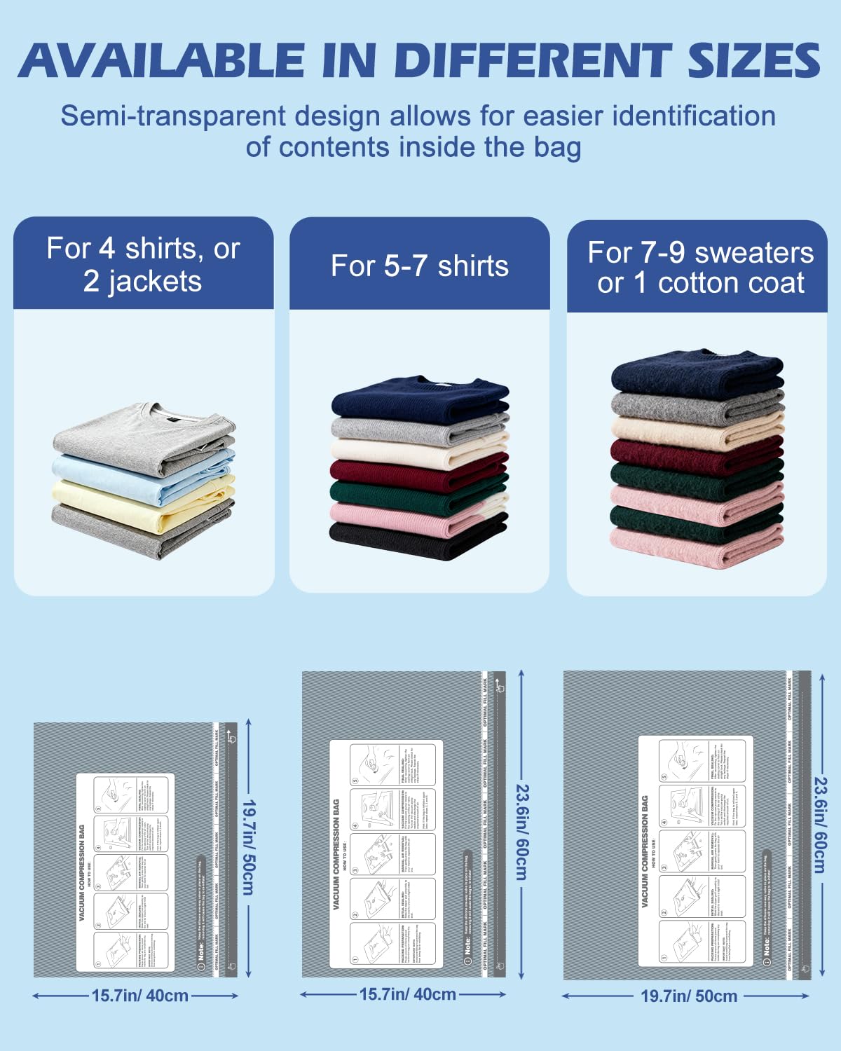 Fantictas Vacuum Storage Bags for Travel 18 Pack Combo Space Saver Bags with Rechargeable Pump Vacuum Seal Bags for Clothing and Clothes Carry-on Size Vacuum Bags for travel Compression Packing Bags