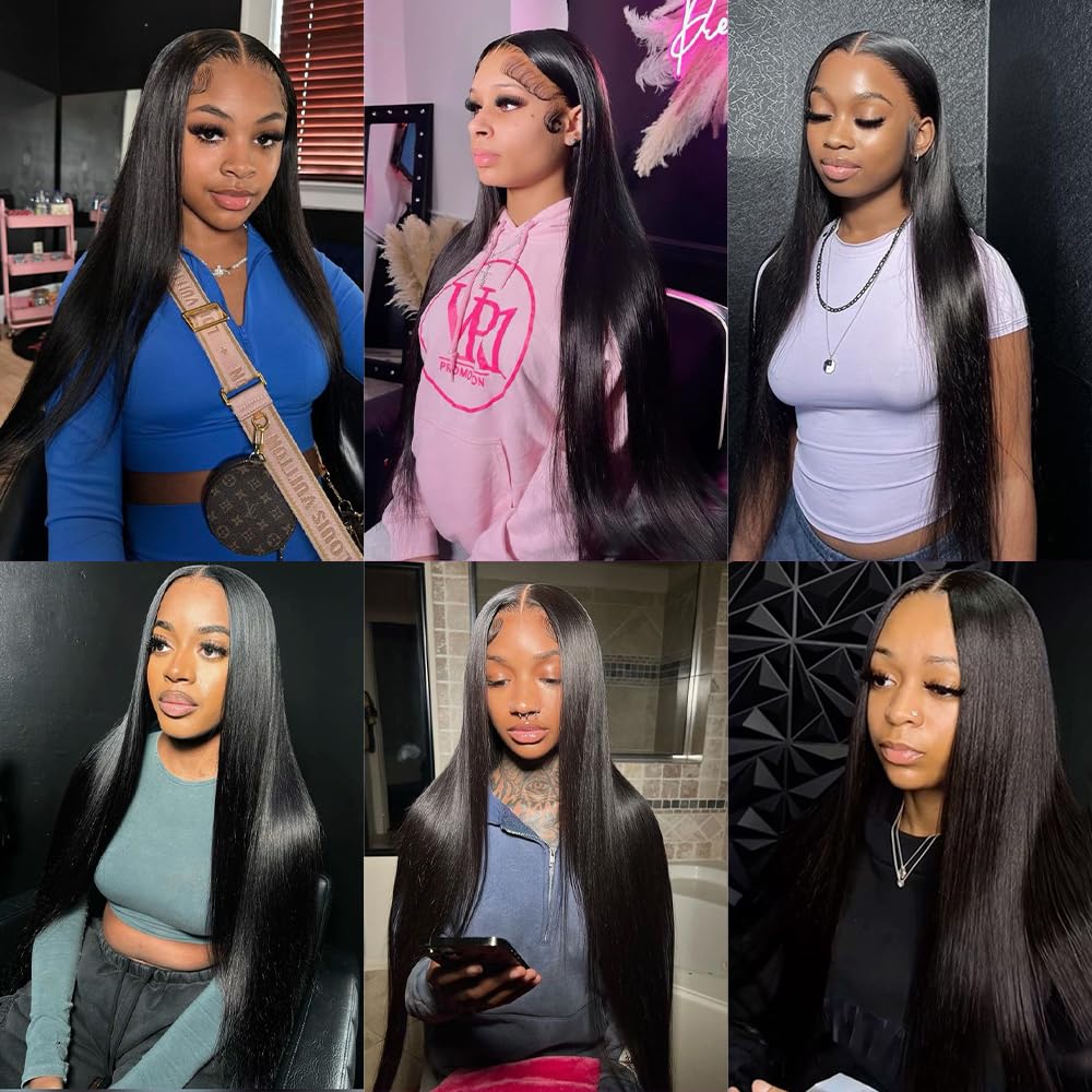 Pobokix Clip in Hair Extensions Real Human Hair Straight Brazilian Human Hair Clip in Extensions 8Pcs Seamless Clip ins for Black Women Lace Weft 18Clips 120g (18inch, Natural Black)
