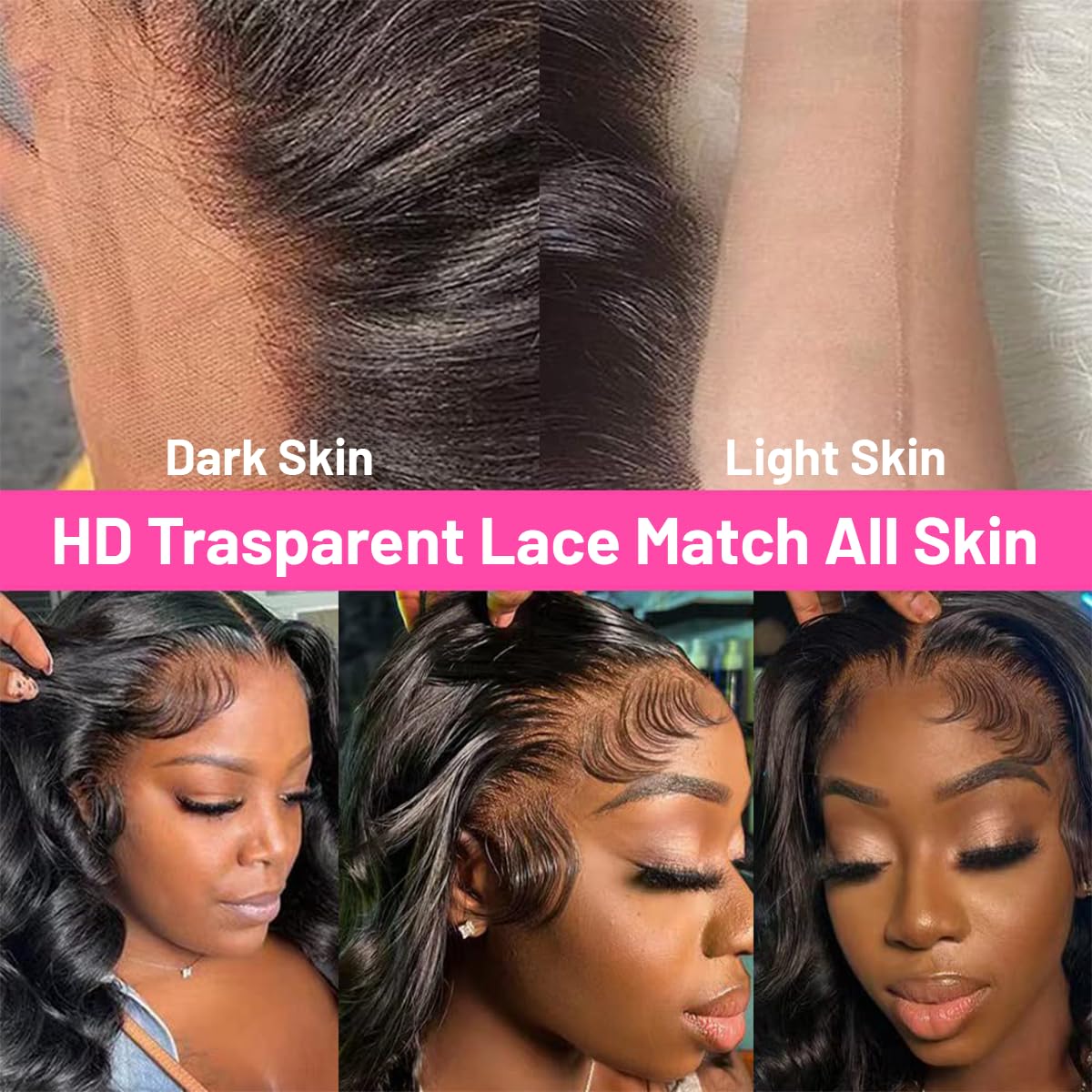 Thickrot Body Wave Lace Front Wigs Human Hair Pre Plucked 200% Density 13X4 HD Lace Frontal Wigs Human Hair Glueless Wigs for Women Body Wave Wig Human Hair Natural Color 26 Inch
