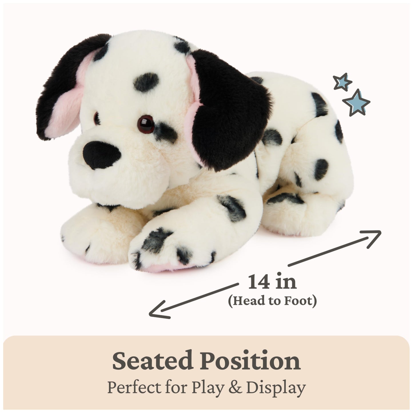 GUND Checkers Dalmatian Puppy Plush, Stuffed Animal Dog for Ages 1 and Up, White/Black, 14”